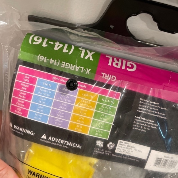 DC Comics Batgirl Costume Gotham Reflective 7 Piece Set Sz XL (14-16) - Picture 2 of 5